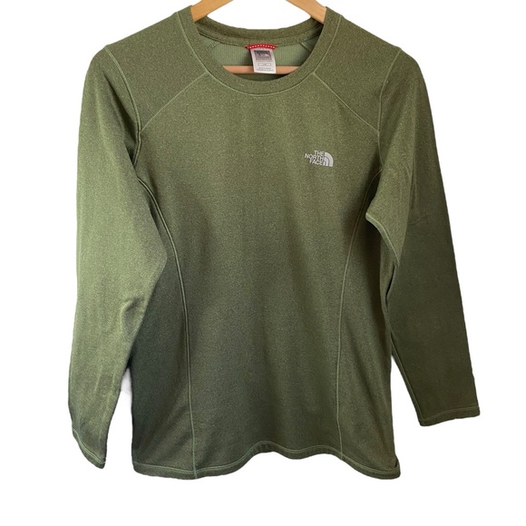 The North Face Tops - The North Face Green Warm Long Sleeve Shirt Size L